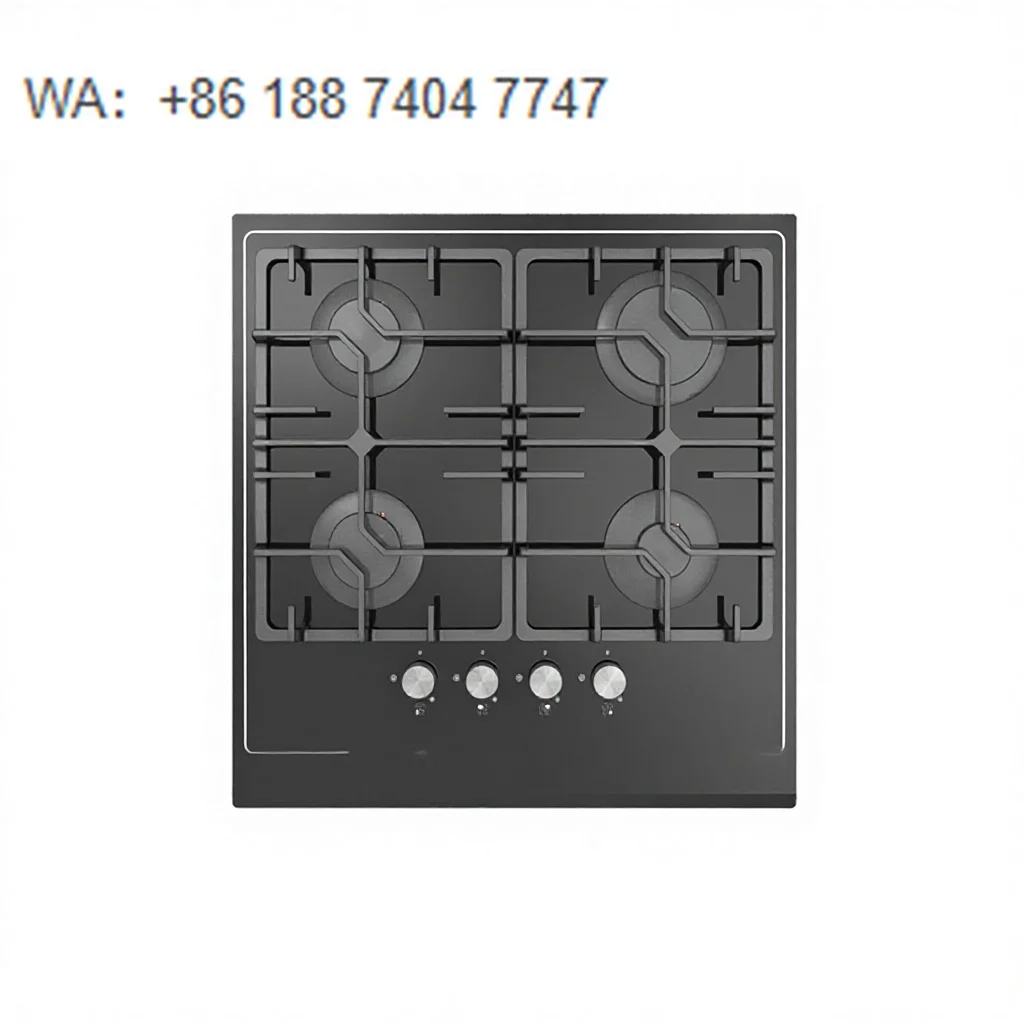 Built-In 4-Burner Gas Cooktop Tempered Glass Class A+ Electronic Ignition Leak Protection High Flame LPG/Natural Available