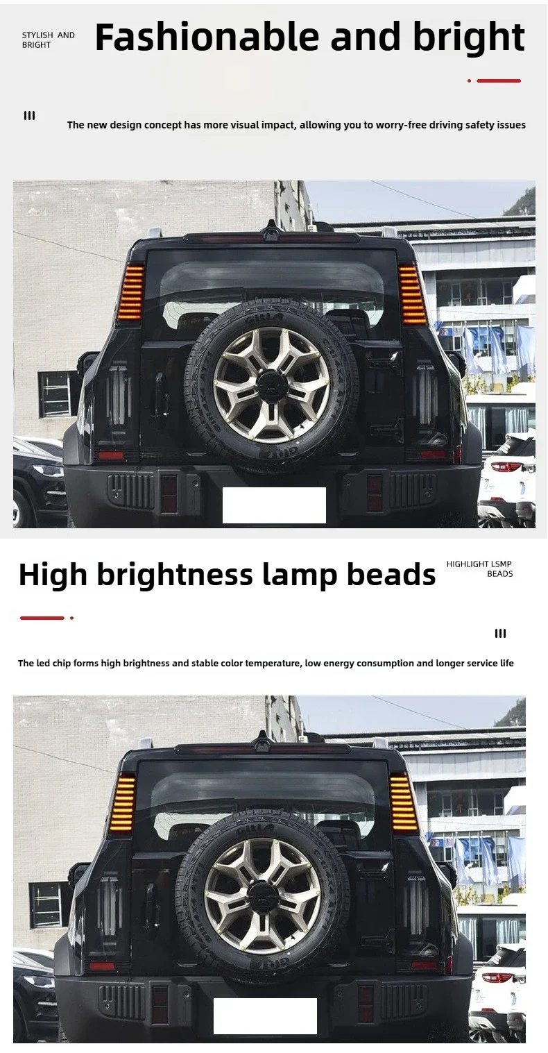 Car Rear Pillar Lamp DRL Yellow Turn Signal Warning Light Brake Lamp Column Light Daylights For Jetour Traveller T2 2023-2025 detail image 3