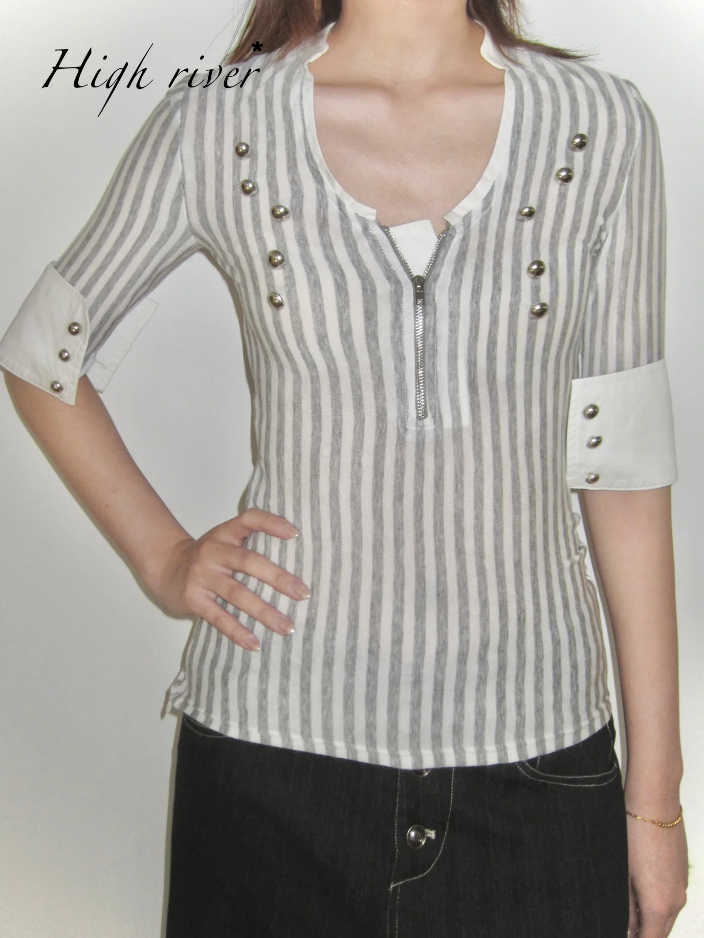 

Легкий вязаный топ в полоску с металлическим синим кроем, повседневный женский летний топ Faion V-Ne Svel Dr