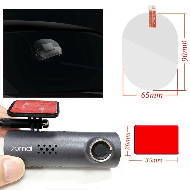 for 70mai Dash Cam 1S Static Sticker VHB Sticker Static Stickers  for 70mai  1S M300 M200 film holder 3PCS