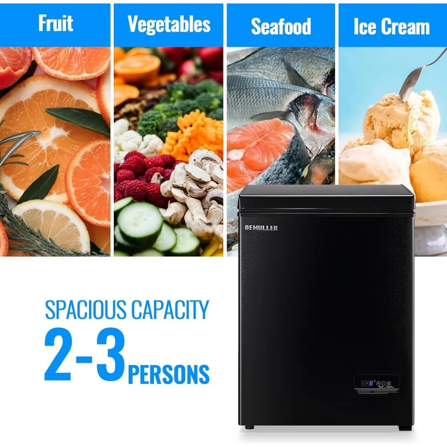 فريزر صغير الحجم مع تحكم إلكتروني في درجة الحرارة للتبريد الدقيق ودقيق إلى 1 فريستندج صغير عميق #2