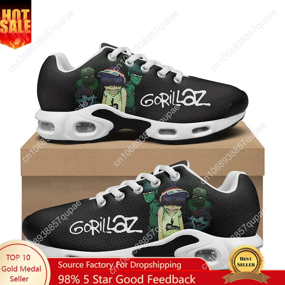 

Gorillaz Rock Band ChakaKhan Air Cushion Sneakers Mens Womens Teenager Lightweight Sports Shoes Custom Leisure Mesh Sneaker