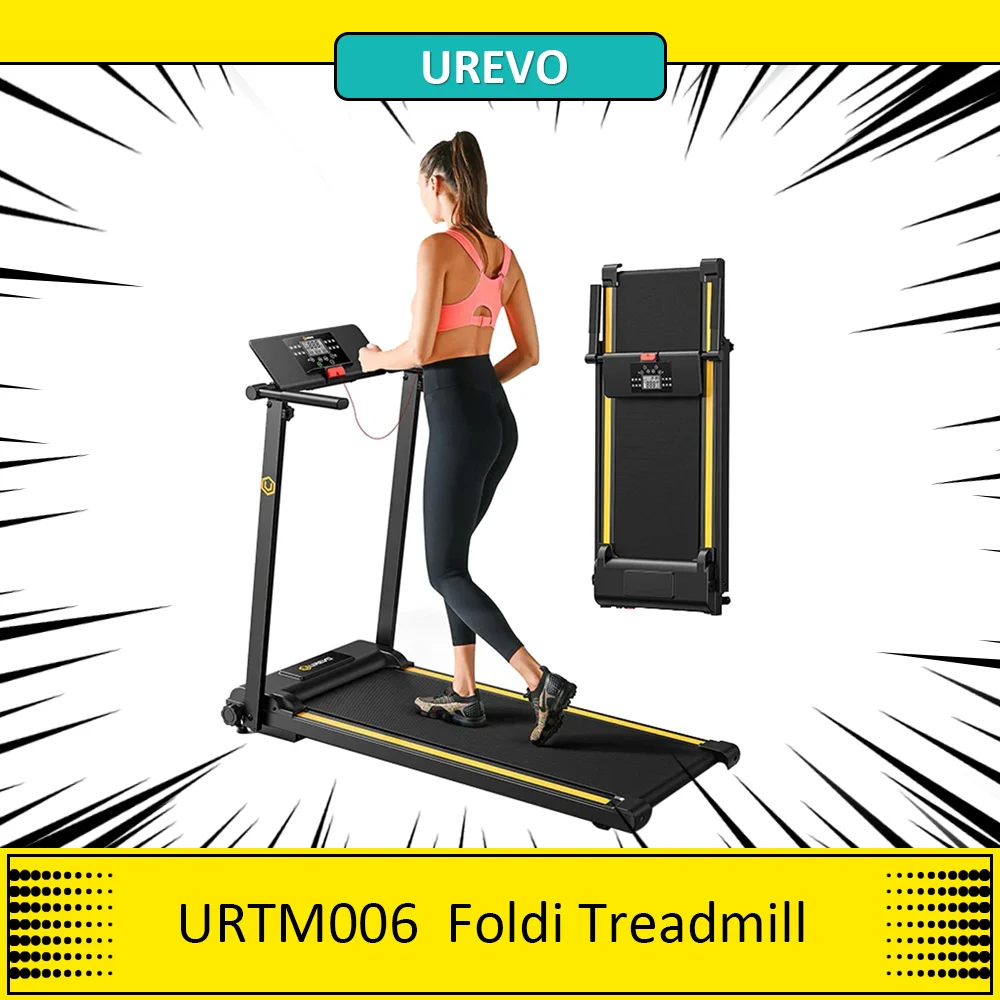 Urevo urtm006 foldi Mini-Laufband, Höchst geschwindigkeit 1-10 km/h, Geh bereich 105*40cm, maximale Belastung kg, 12 eingebaute Hiit-Programme