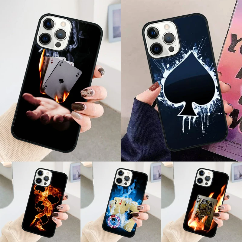 Mystery Poker Card phone case Cover For iPhone 14 15 16 Pro Max SE 2020 coque For apple 11 12 13 Pro Max Mini 7 8 Plus