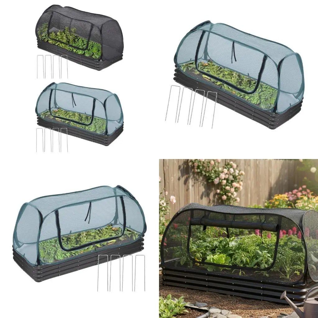 

Плотный гибкий чехол для растений с двойными направляющими и группой хранения для овощей, фруктов и цветочных матрасов