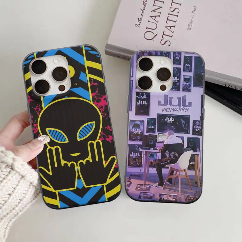 

France Jul Rapper Phone Case For IPhone 17 16 15 14 13 12 11 Corrugated Frosted Soft Cover Anti-Slip
