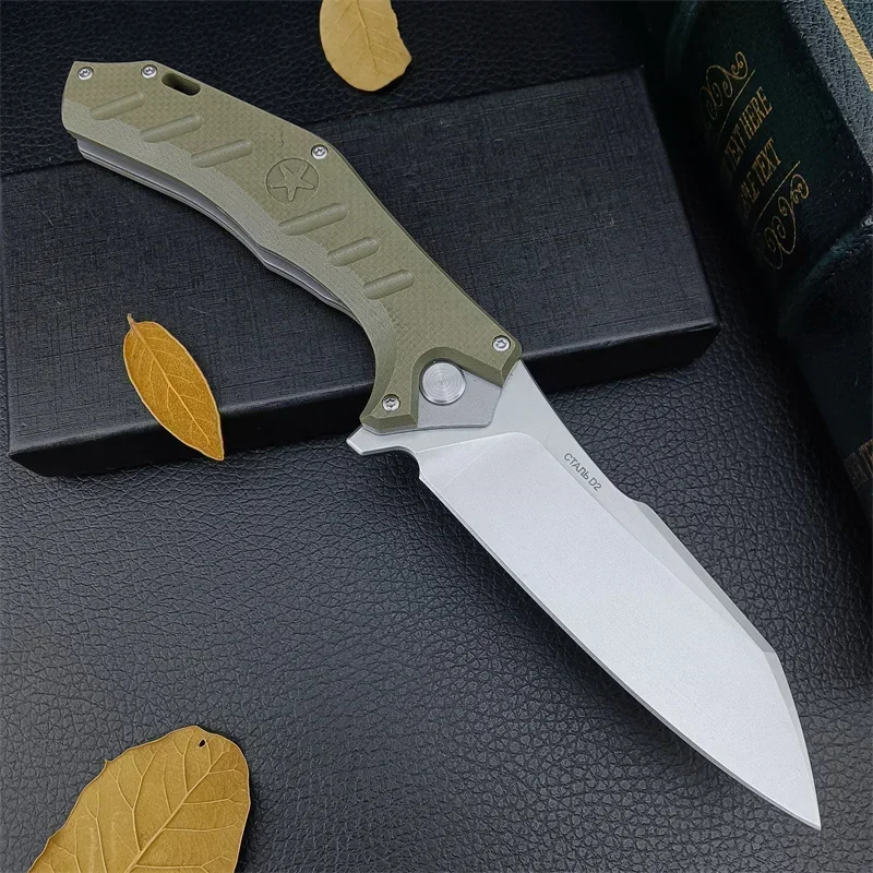 Russian Style HOKC Folding Knife D2 Blade Non-slip G10 Handle Outdoor Utility Survival Hunting Camping EDC Self-Defense Tool