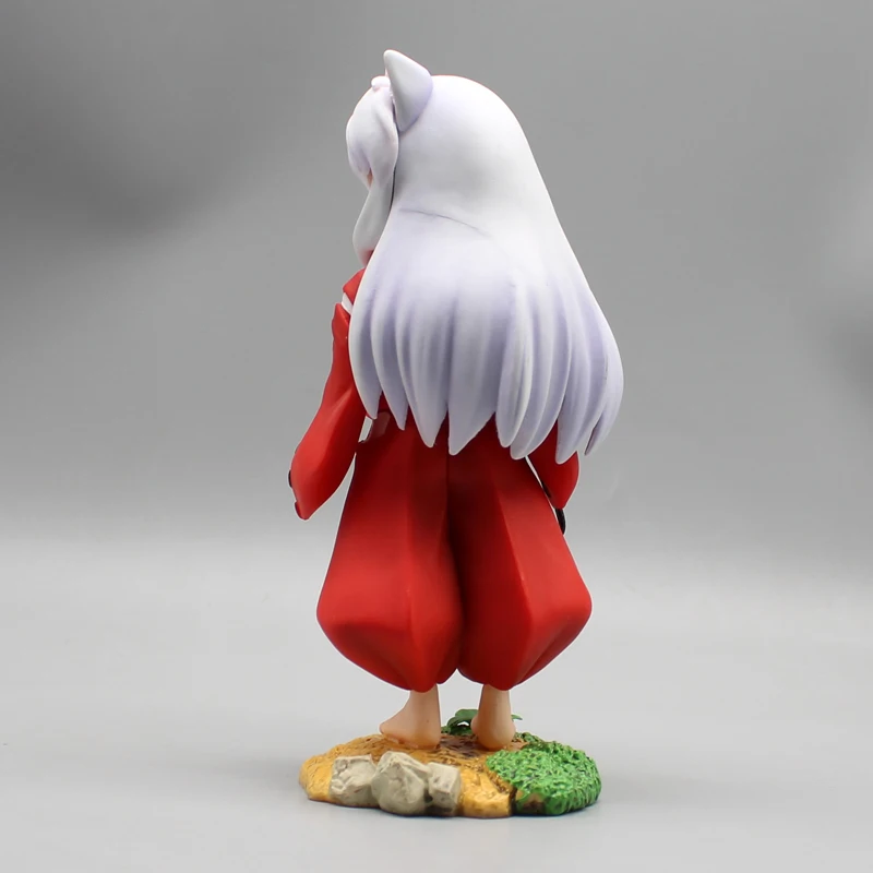 16cm Inuyasha Anime Figures Gk Childhood Sesshoumaru Looking Back Pose Kawaii Doll Model Desktop Decoration Children\'S Toy Gifts