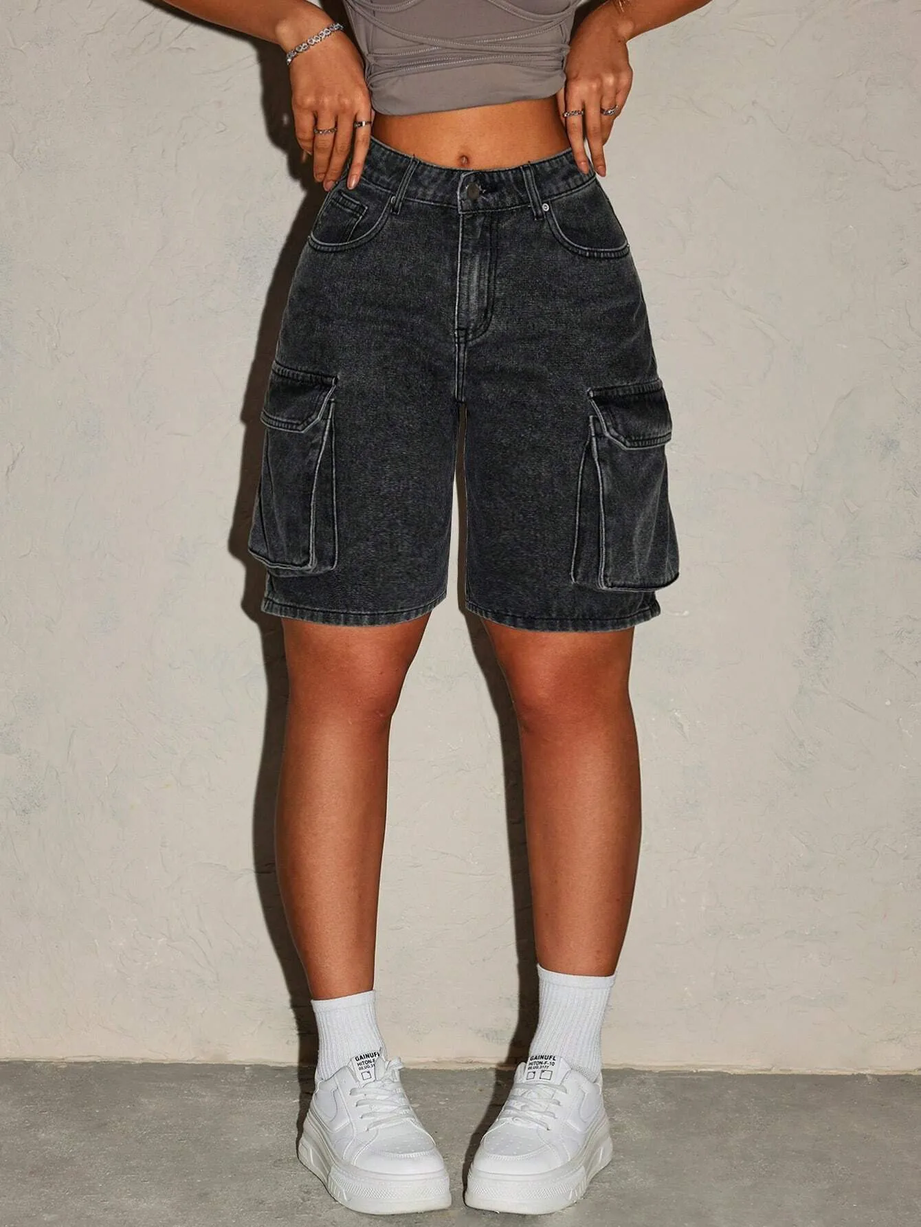 

Summer Women's Clothing Casual Shorts Jean Shorts For Woman Streetwear Denim Bermuda Shorts Cotton Mid Waist Vintage Y2K