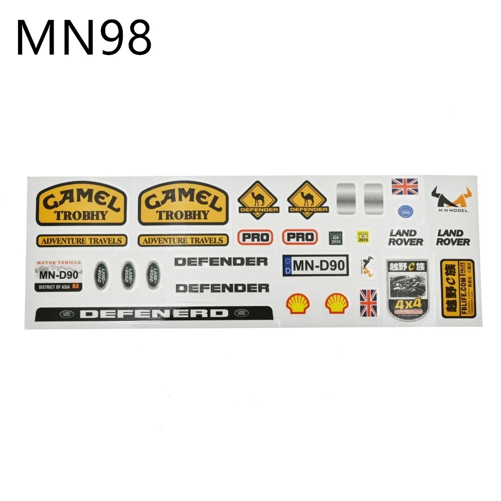 MN D90 MN98 MN99S MN86 WPL C14 C24 C24-1 B14 B24 B16 B36 1/12 1/16 RC Car Body Sticker