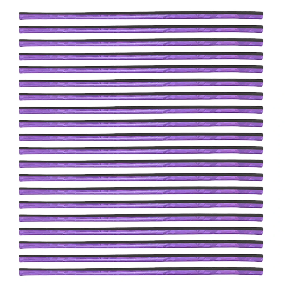 

20pcs Car Air Conditioning Decorative Strips Purple Flower Shape Sturdy Material Universal Fit Automotive Interior Moldings Vent