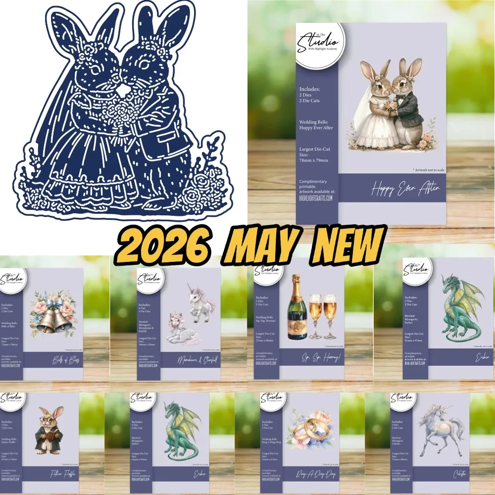 2026 New Flower Zebra Rabbit Build-A-Briefcase Die Metal Cutting Frame Dice Templates DIY Scrapbooking Paper Making Crafts Cuts