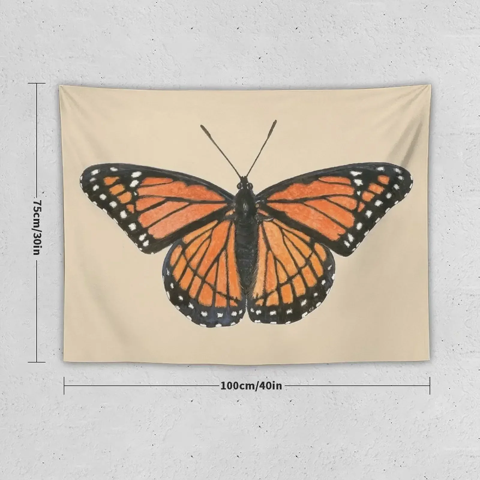 Monarch Butterfly Tapestry Wall Hanging Wall Room Decor Korean Room Decor Tapestry