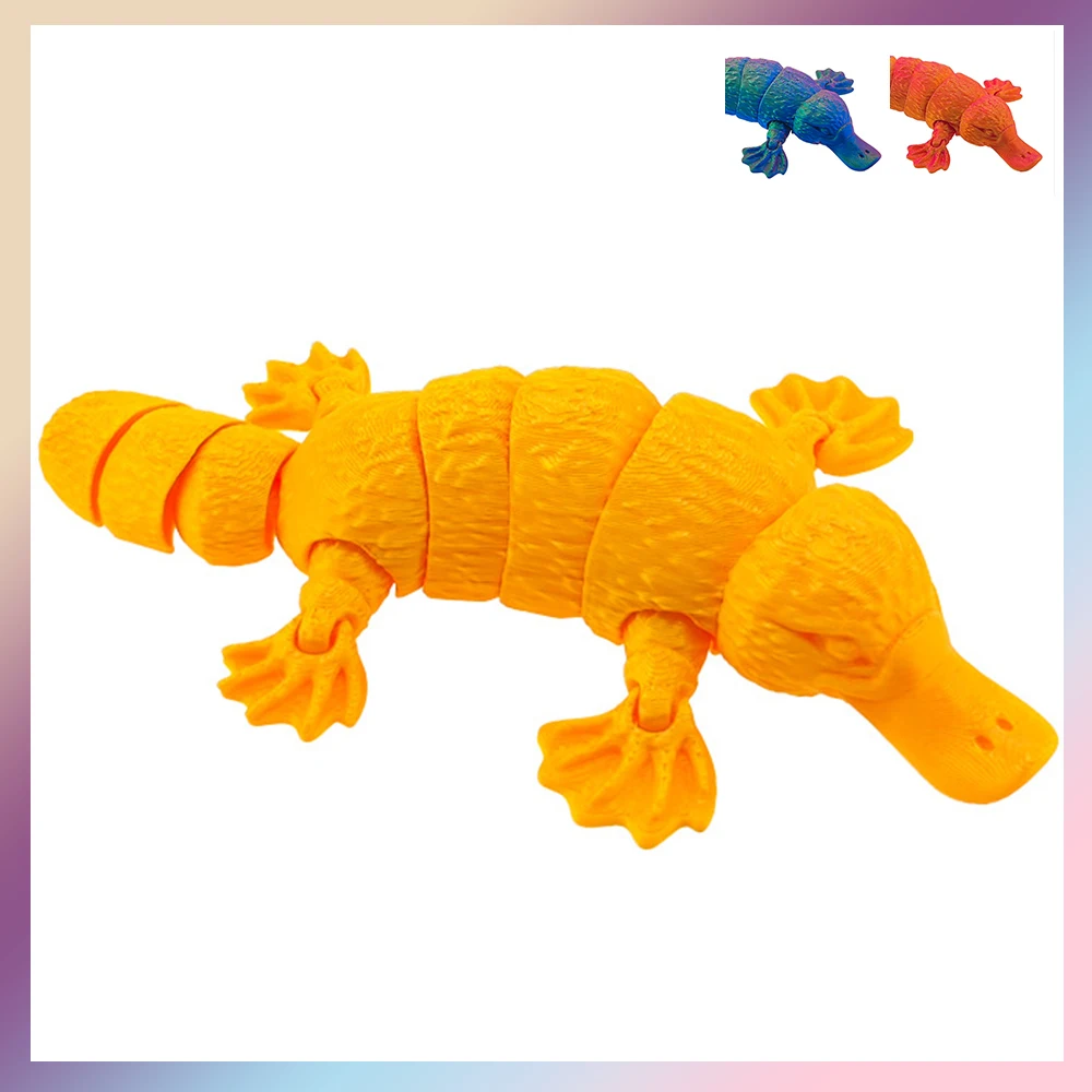 Giocattoli stampati in 3D Figure Ornitorinco Modello multi-giunto Ornamento Decorazioni animali realistiche Alleviare il desktop Novità Giocattolo Regalo per bambini