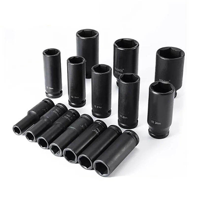 Deep Long 6 Point 1/2 Drive Impact Socket Shallow 8mm 9mm 10mm 11mm 12mm 13mm 14mm 15mm 16mm 17mm 18mm 19mm 20mm 21mm 22mm 24mm