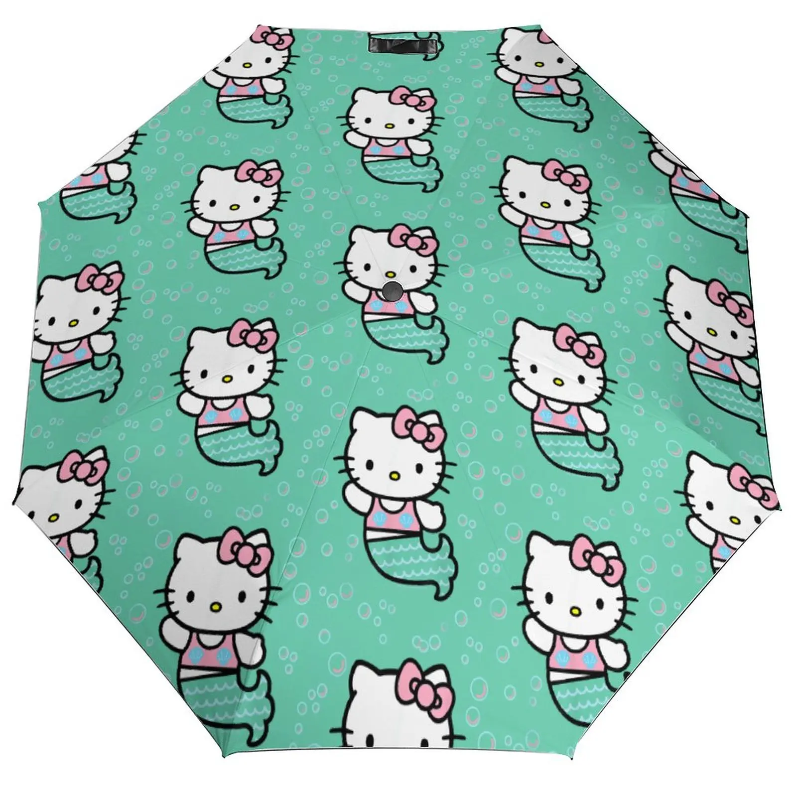 

Зонт Hello Kitty Mermaid, 3-кратный автомобильный зонт от солнца для мужчин и женщин, модный графический портативный автомобильный зонт