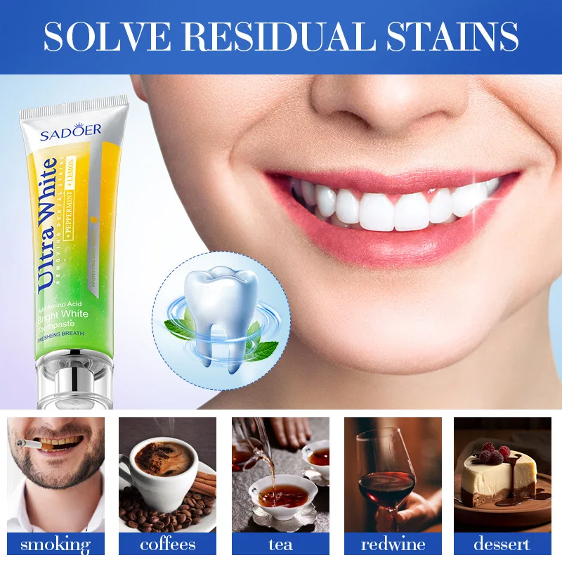 Whitening Toothpaste Dental Calculus Remover Bad Breath Removal Teeth Toothpaste Brightening Fresh Breath Dental Cleansing Care