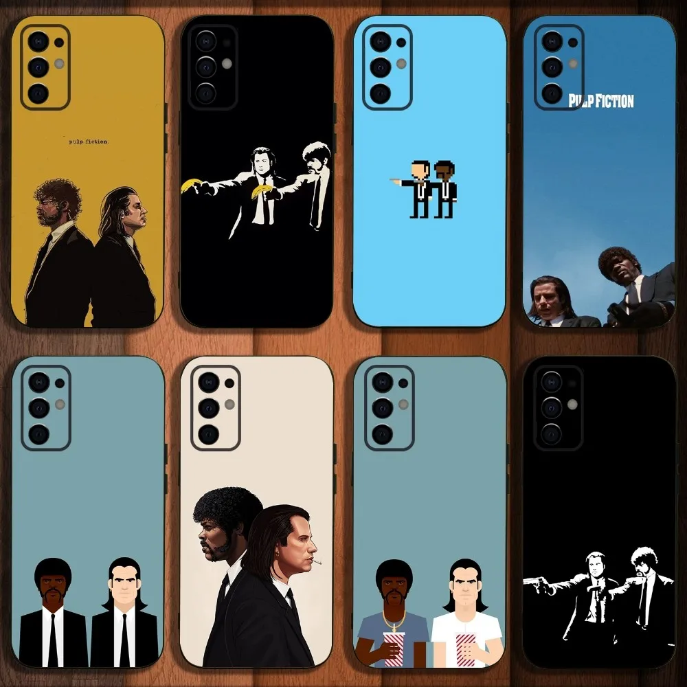 

Vincent and Jules P-Pulp F-Fiction Phone Case For Samsung S24,S21,S22,S23,S30,Ultra,S20,Plus,Fe,Lite,Note,10,9,5G Black Soft