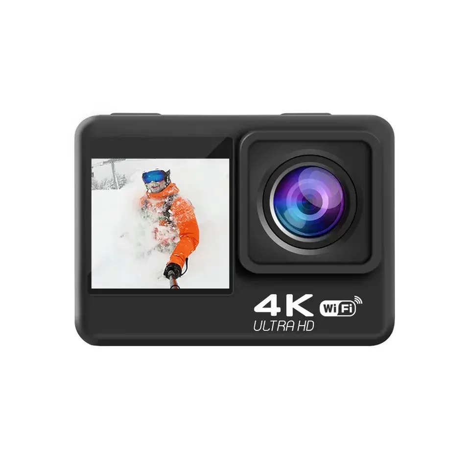 1 PCS sports anti shake camera, touch dual screen 4K image quality, wireless shooting, sports cycling recorder.