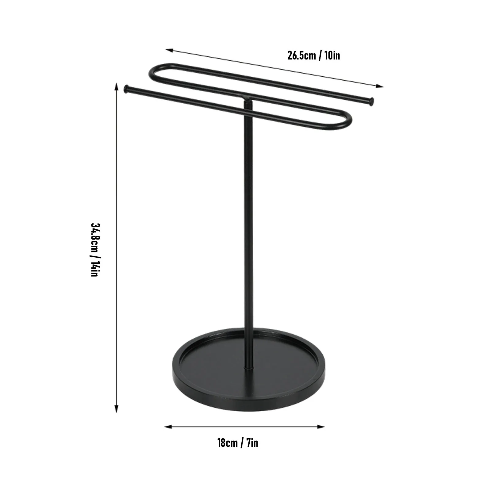 

Hand Towel Stand for Bathroom S Shape Towel Holder Stand Holds 2 Towels Metal Standing Countertop Towel Stand for Bathroom