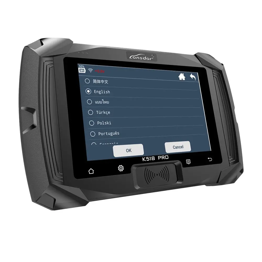 Lonsdor K518 PRO مبرمج الإصدار العالمي الكامل مع مفتاح ذكي LT20 لكابل Toyota FP30 كابل BCM FCA 12 + 8 JLR ADP محول