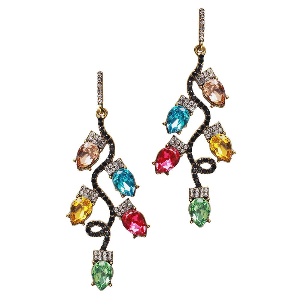 

Earrings Diamond Delicate Exquisite Jewelry Colorful Earbob for Girls Miss
