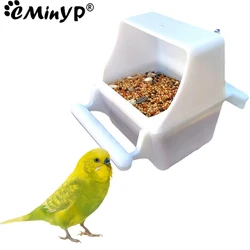 Bird Cage Feeder Parrot Finches Birds Water Hanging Bowl Parakeet Feeder Box Pet Cage Plastic Food Container Budgerigar Supplies