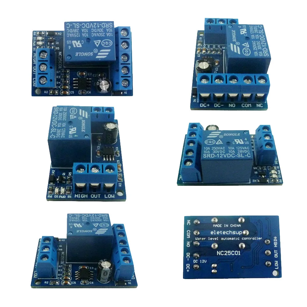 2 in 1 DC 12V modulo Controller di drenaggio automatico pompa versare acqua Controller automatico sensore di livello del liquido interruttore modulo relè