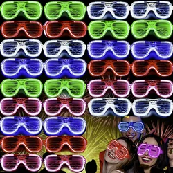 1/10/20pcs Light Up LED Glasses 5 Colors Luminous Glasses Glow in The Dark Birthday Bachelorette Party Favor Neon Glasses Props