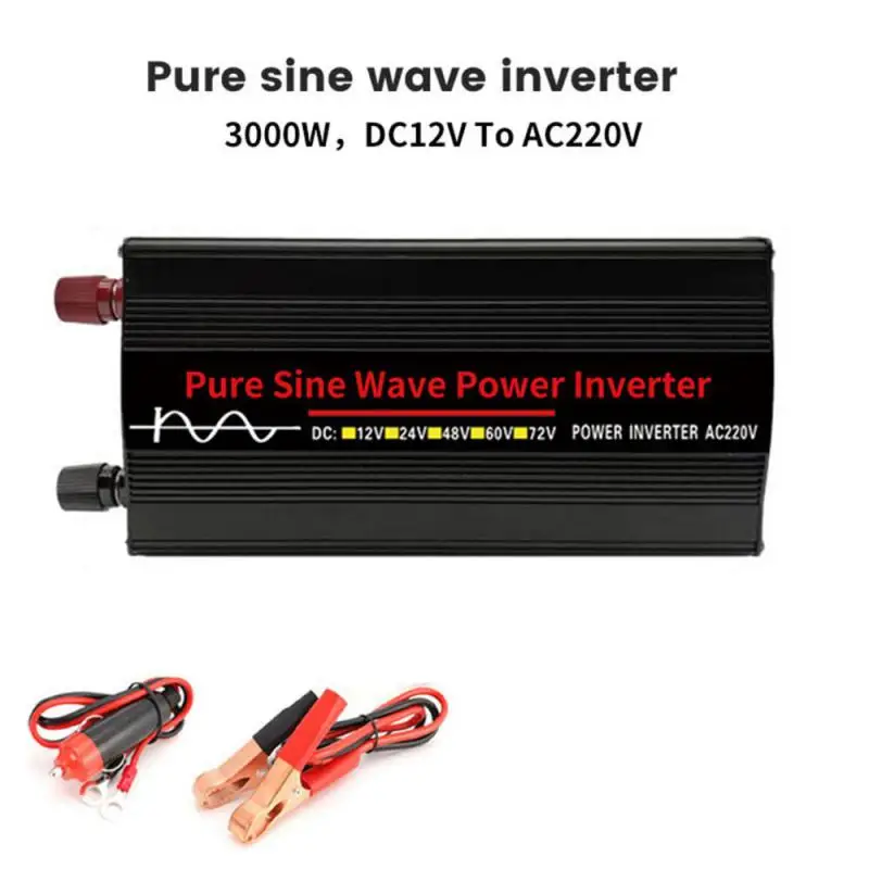 DC 12v To 220V Pure Sine Wave Power Inverter For Solar System/Solar Panel/Home/Outdoor/RV/Camping Wave Power Inverter