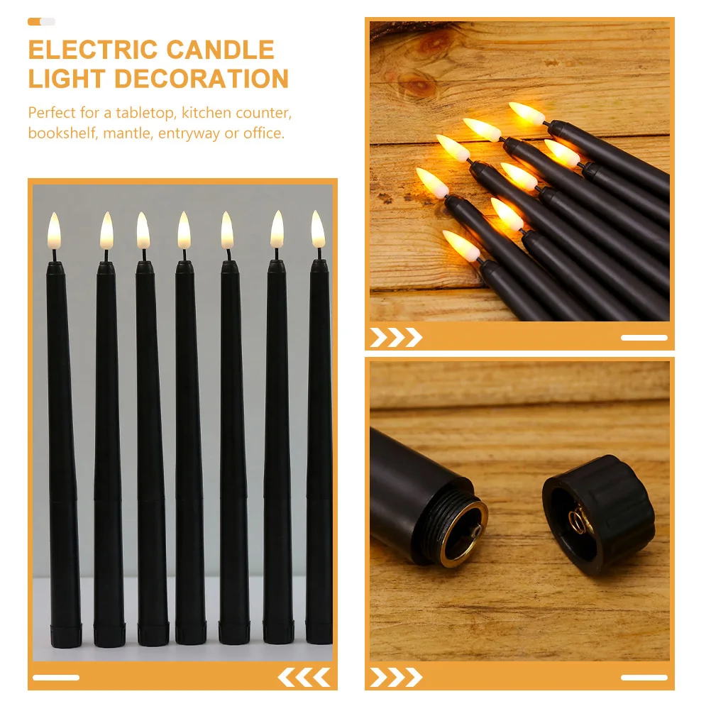 

2 Pcs Party Flameless Candles Flickering LED Halloween Dining Table