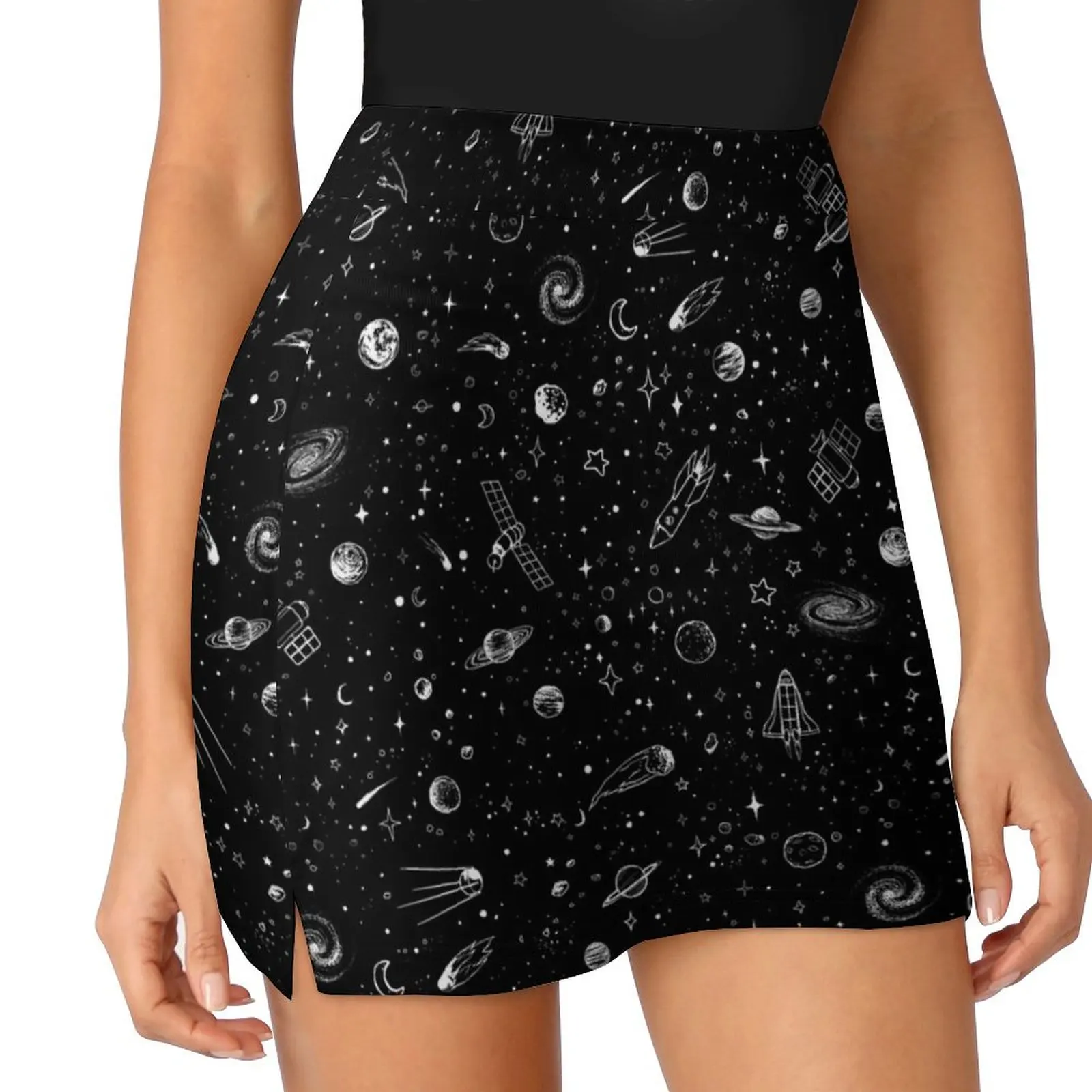 Space Mini Skirt women's clothing korea stylish midi skirt for women Kawaii dresses for prom