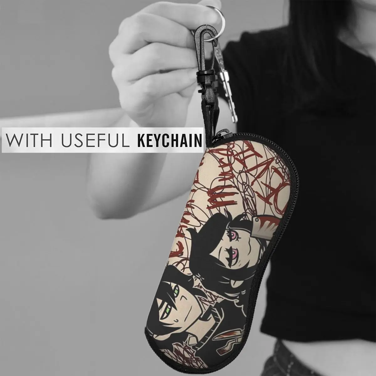 애슐리와 앤드류 앤디와 레일리의 관 모양 안경 케이스 보호대 선글라스 박스 여성 남성용 소프트 안경 가방 파우치