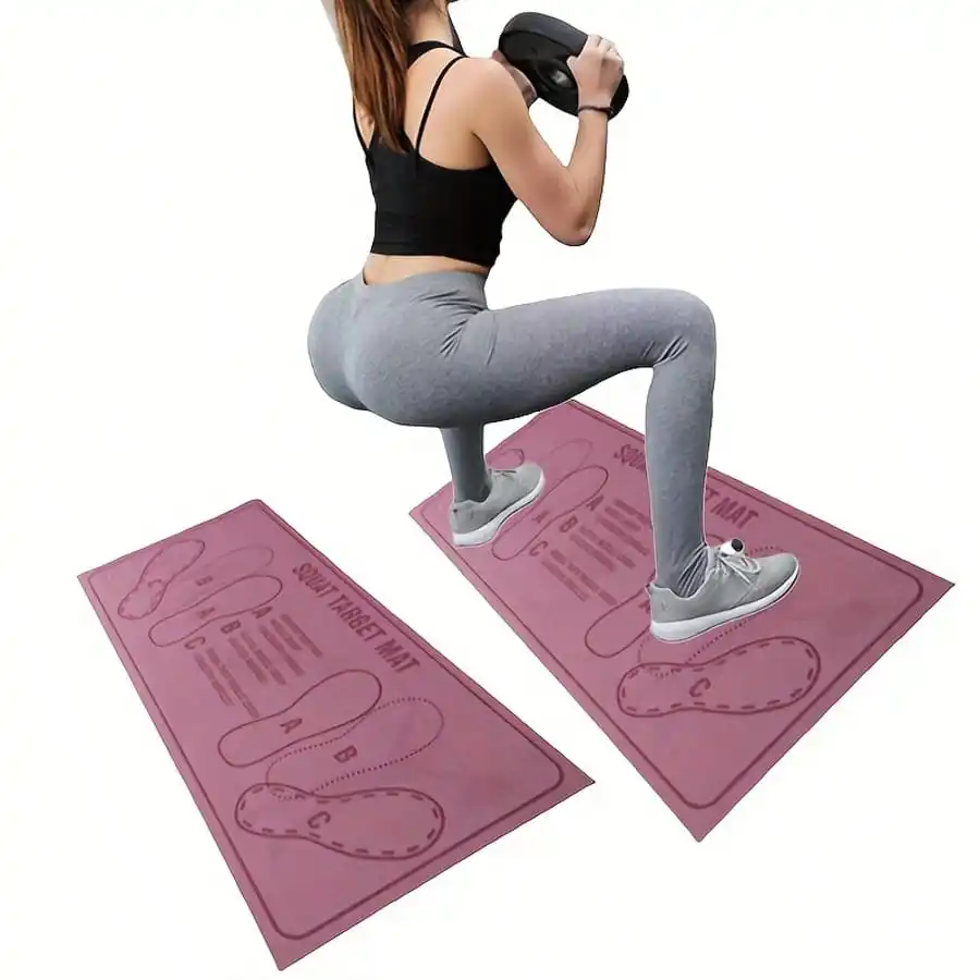 2-In-1 Colored Coded Squat Pad With Anti-Slip Surface And Impact-Absorbing Buffer Training Mat - Durable High-Quality Gym Floor Mat For Home And Gym Use, Suitable For Squats, Deadlifts, Lunges, Leg Presses And More. ST260227170810772348688