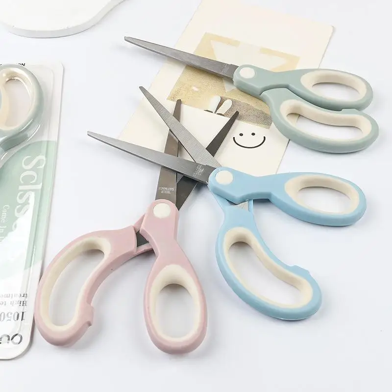 Multifunktionale Schere aus Edelstahl, Bastelschere, DIY-Handwerk, Papierschneidewerkzeug, Niedliche Griffe in Bonbonfarben – Detail 6