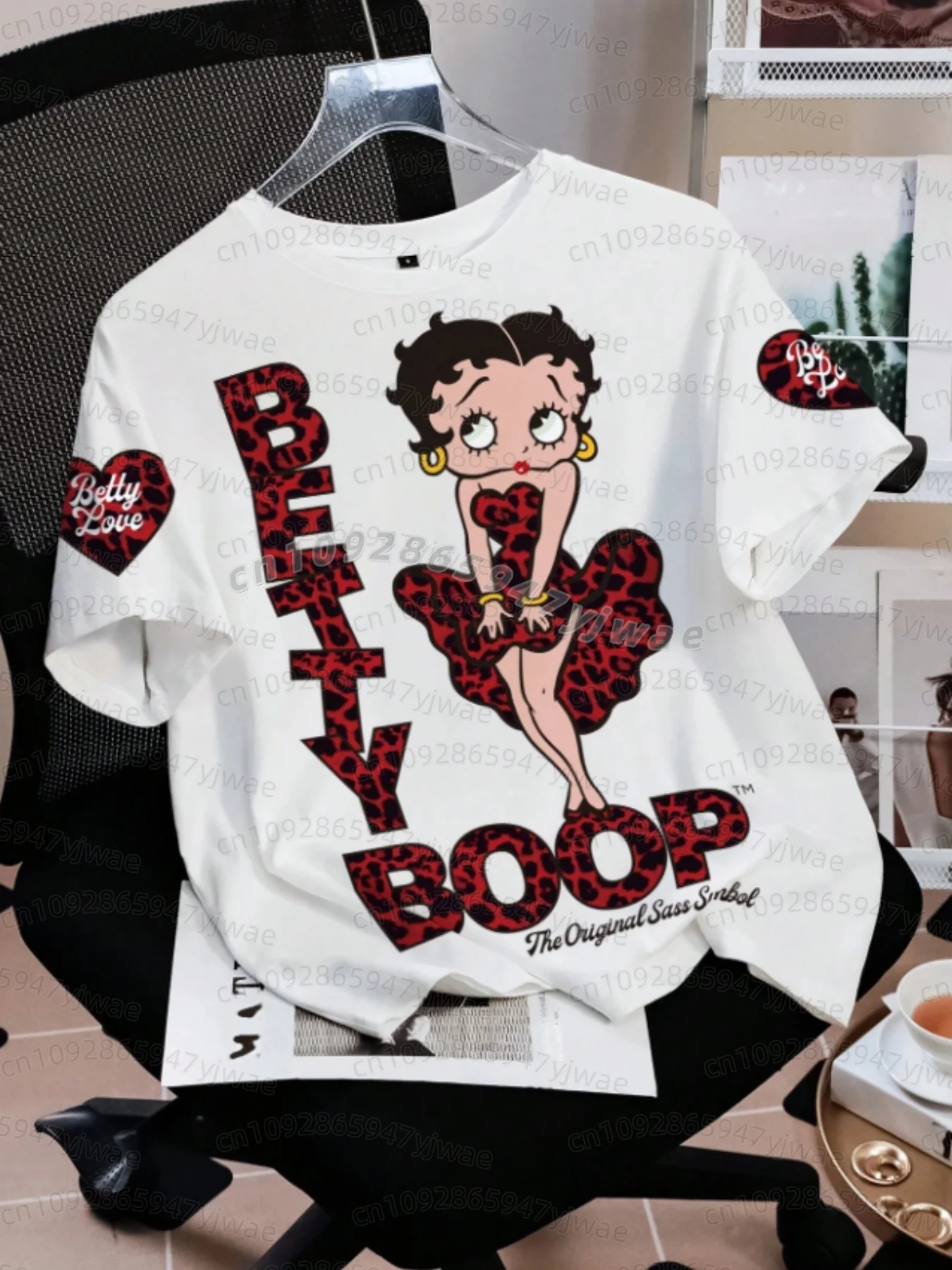 2026 SOMMER Cartoon Betty Boop Print Herren Damen Kurzarm T-Shirt Lässiger 3D-Druck Sommer MÄNNER FRAUEN Sport Tops T-Shirt Tee – Detail 11