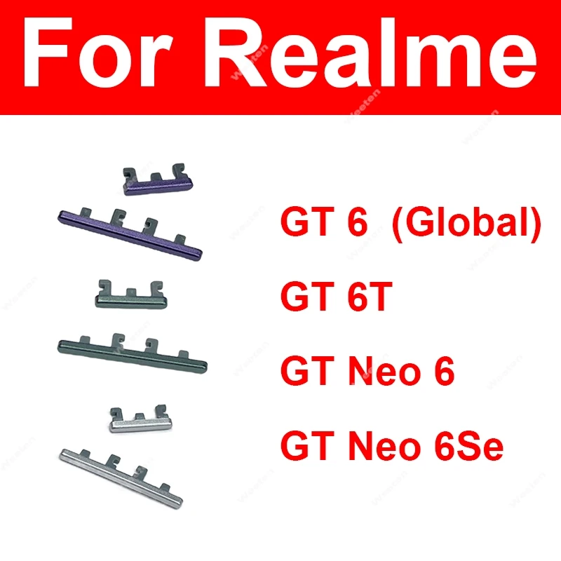 Power Volume Button For Realme GT 6 GT 6T GT Neo6 Neo 6 Se Power Volume Keys Small Buttons Flex Cable Replacement Parts