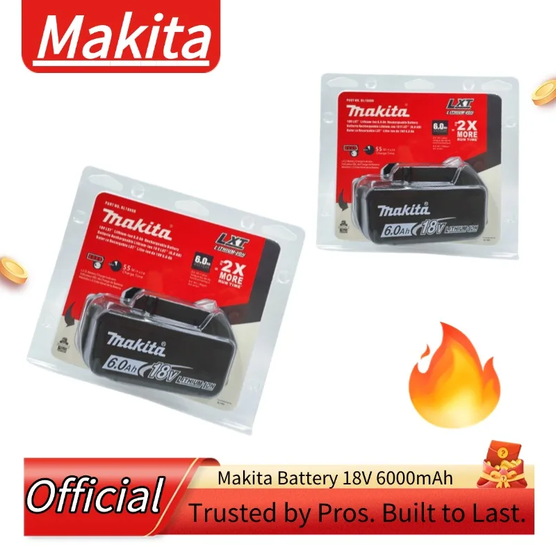 

Original Batterie Makita 18V, Makita 18V Battery 6Ah High Power, for Sanders, Efficient, Saves Energy in Workshops.