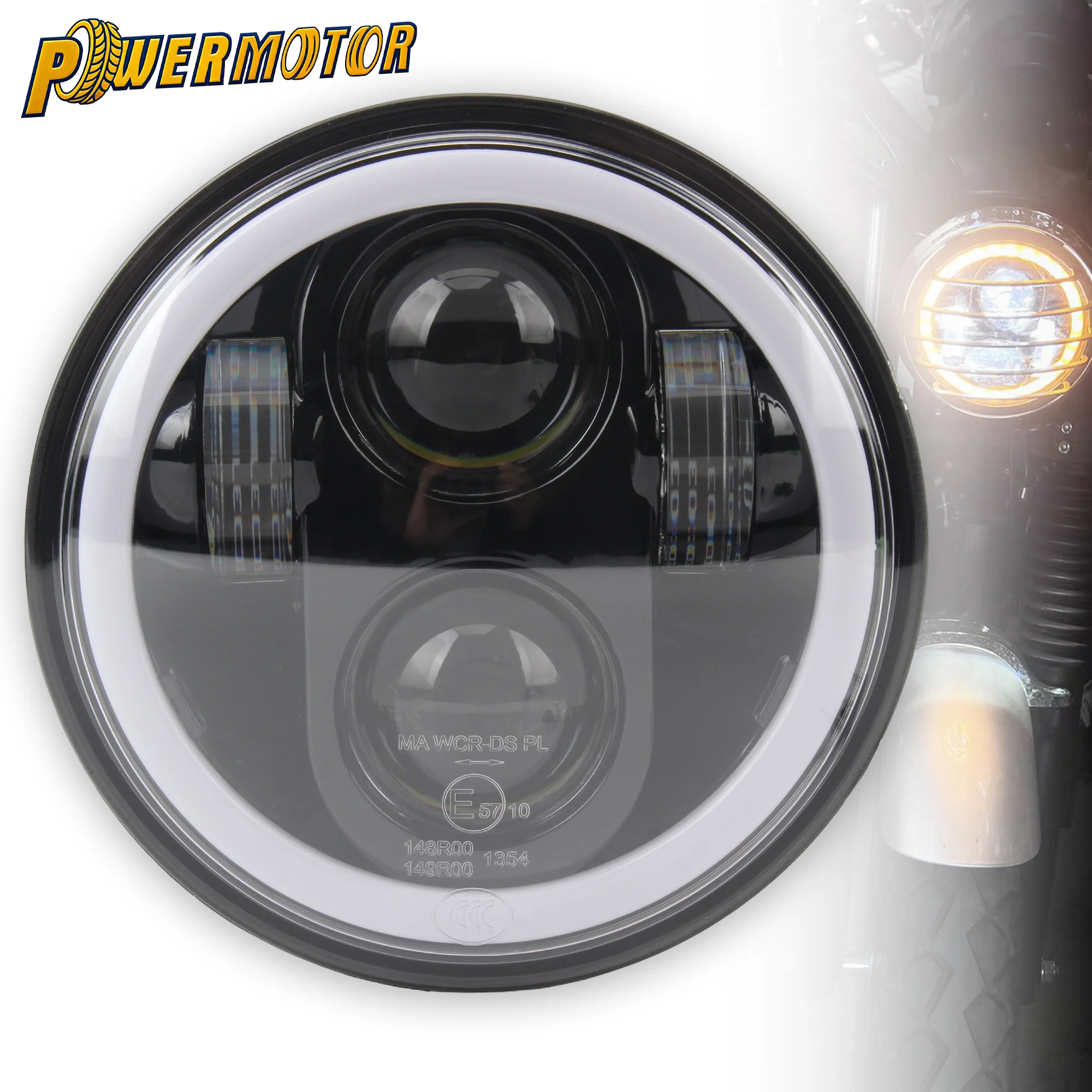 

For Harley Dyna Sportster Softail Iron 883 Motorcycle 5.75 Inch Headlight Angel Eyes Light Halo DRL Moto LED Headlamp Assembly