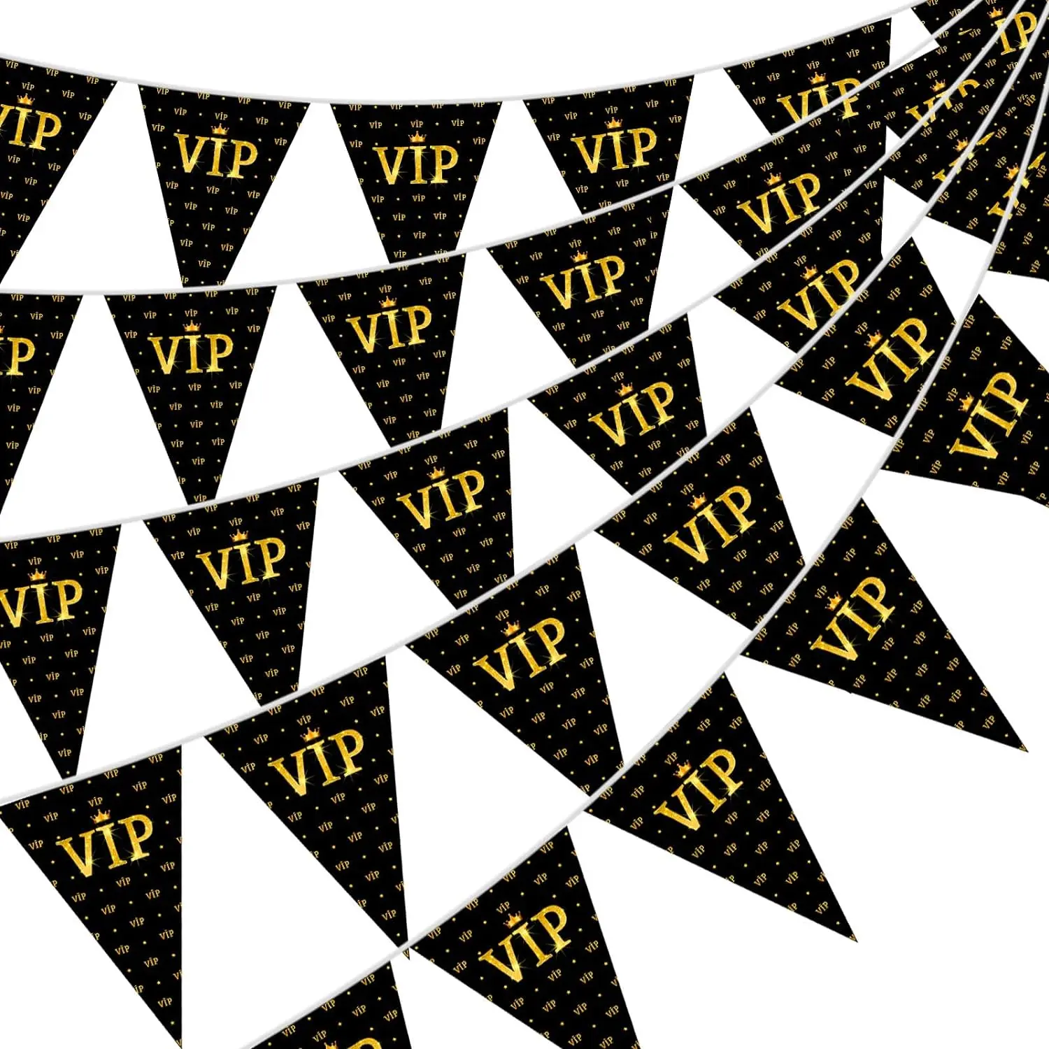 

5 Pcs 49 ft VIP Pennant Banners Movie Night Decorations VIP Banner Flags for Movie Party 1920s Party Supplies