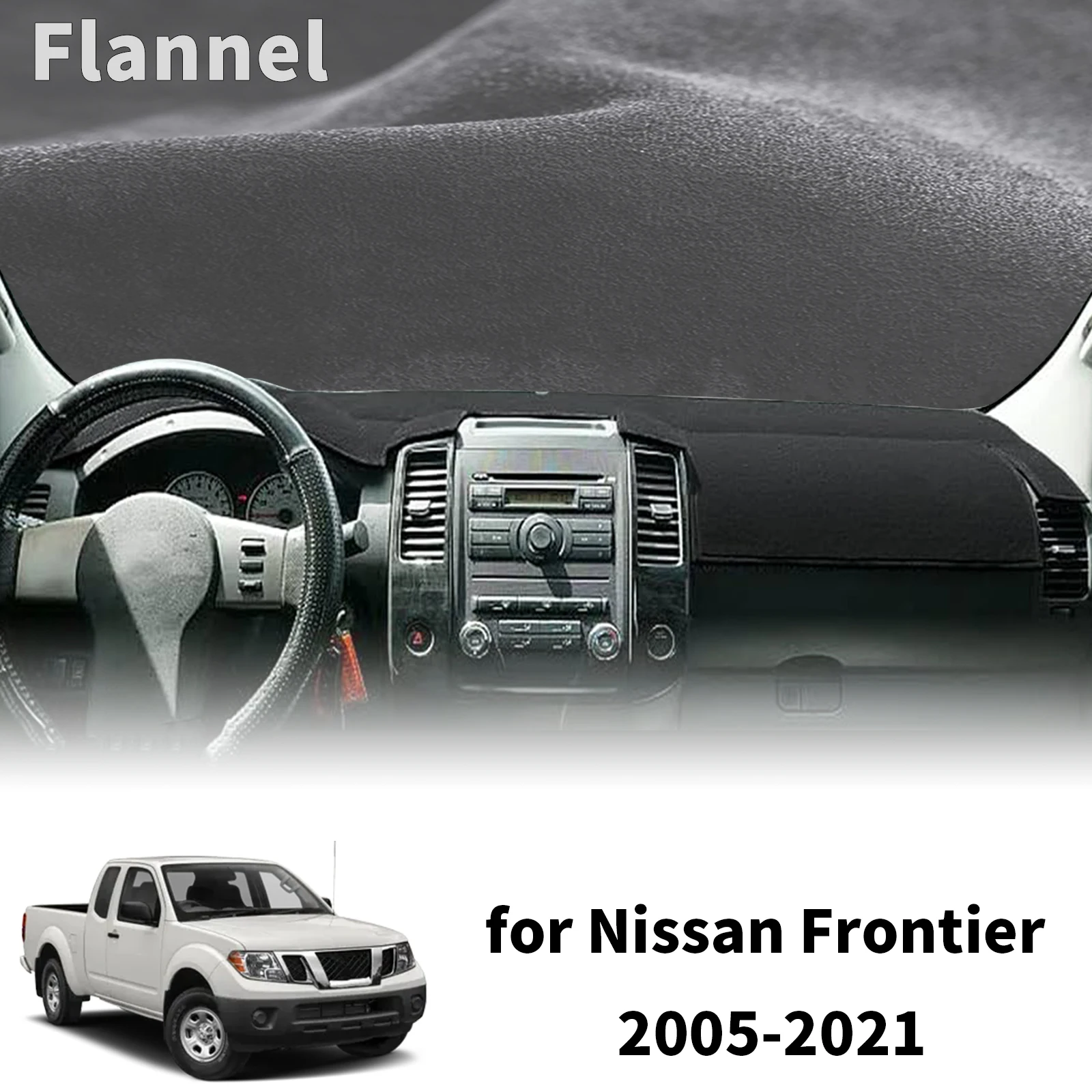 日産フロンティア（2005年～2021年式）、スズキ・エクアトル用-ダッシュマット、ダッシュボードカバー、反射防止、断熱、日焼け防止