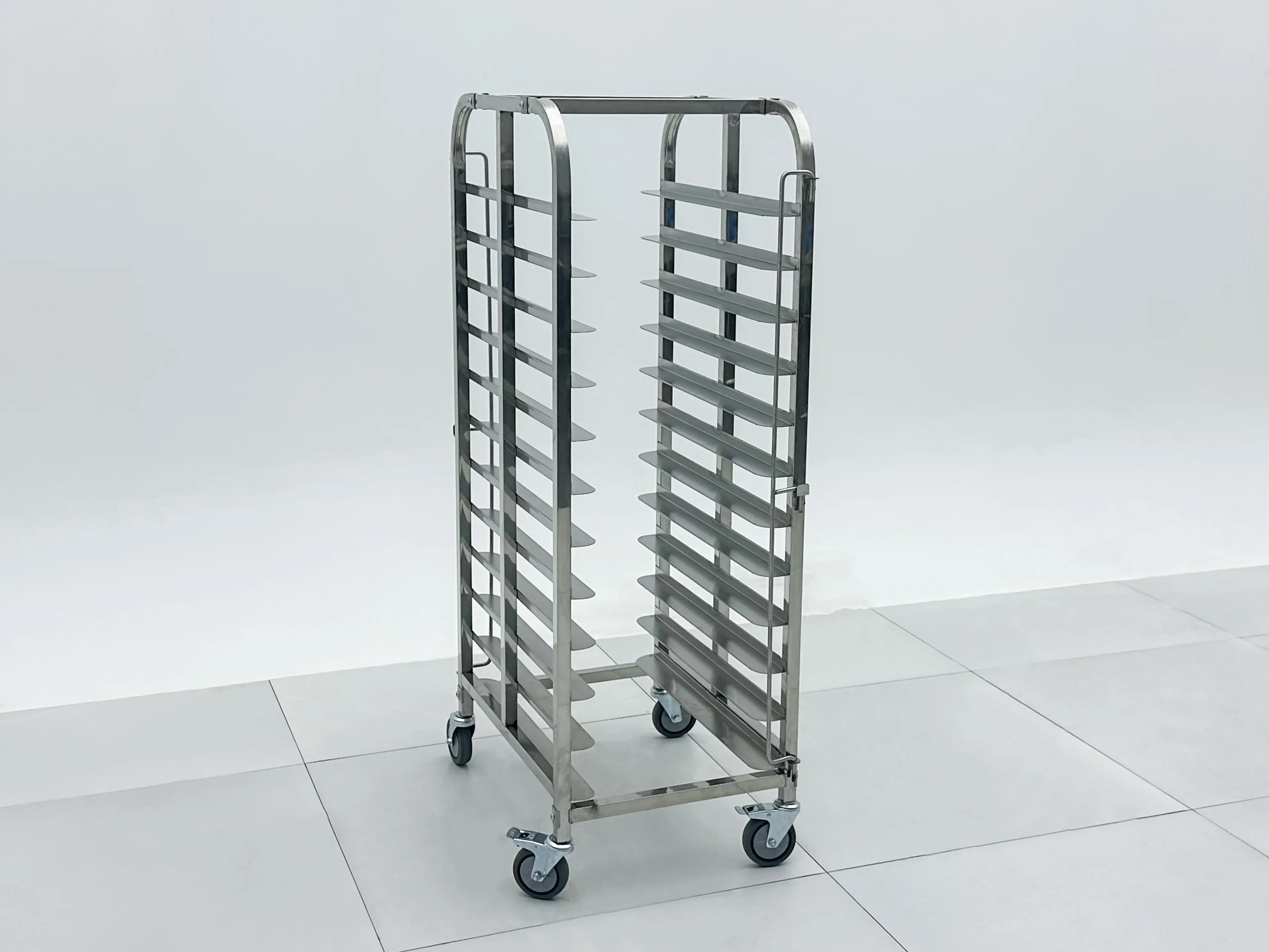 Stainless Steel 12-Tier Commercial Bread Cake Tray Pans Ovens Bakery Cooling Rack Trolley for Kitchen/Bakery/Hotel/Dessert Shop
