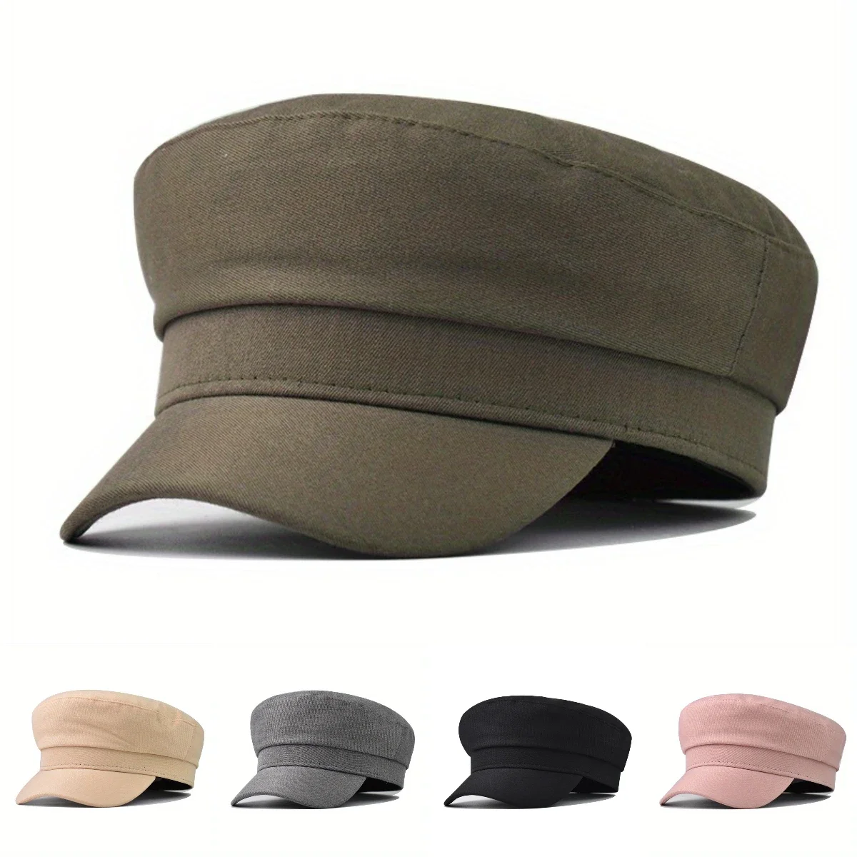 

Solid Color Light Panel Peaked Cap Fashionable Winterproof Outdoor in Autumn and Winter Hat Stiff Stylish British Retro Beret