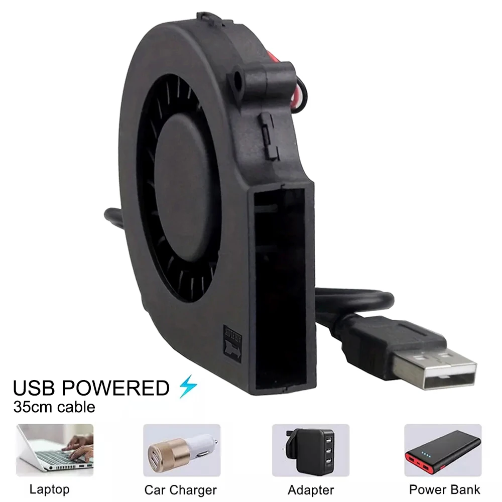 Вентилятор Охлаждающий бесщеточный с USB, 5 В, 75 мм