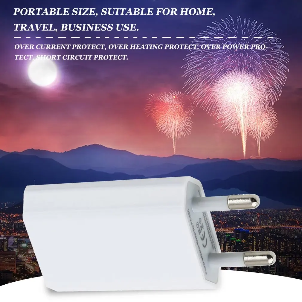 USB Charger 5V 1A AC USB Home Power Adapter สำหรับ iPhone 5 5S 5C 6 6S 7สำหรับ iPhone USB Charger EU Plug