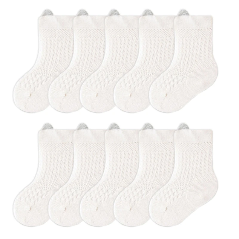 5 Pairs Baby Ankle Socks Mesh Socks Kids Boys Girls Socks Soft Breathable Cotton Socks Thin Mesh Socks for Toddlers