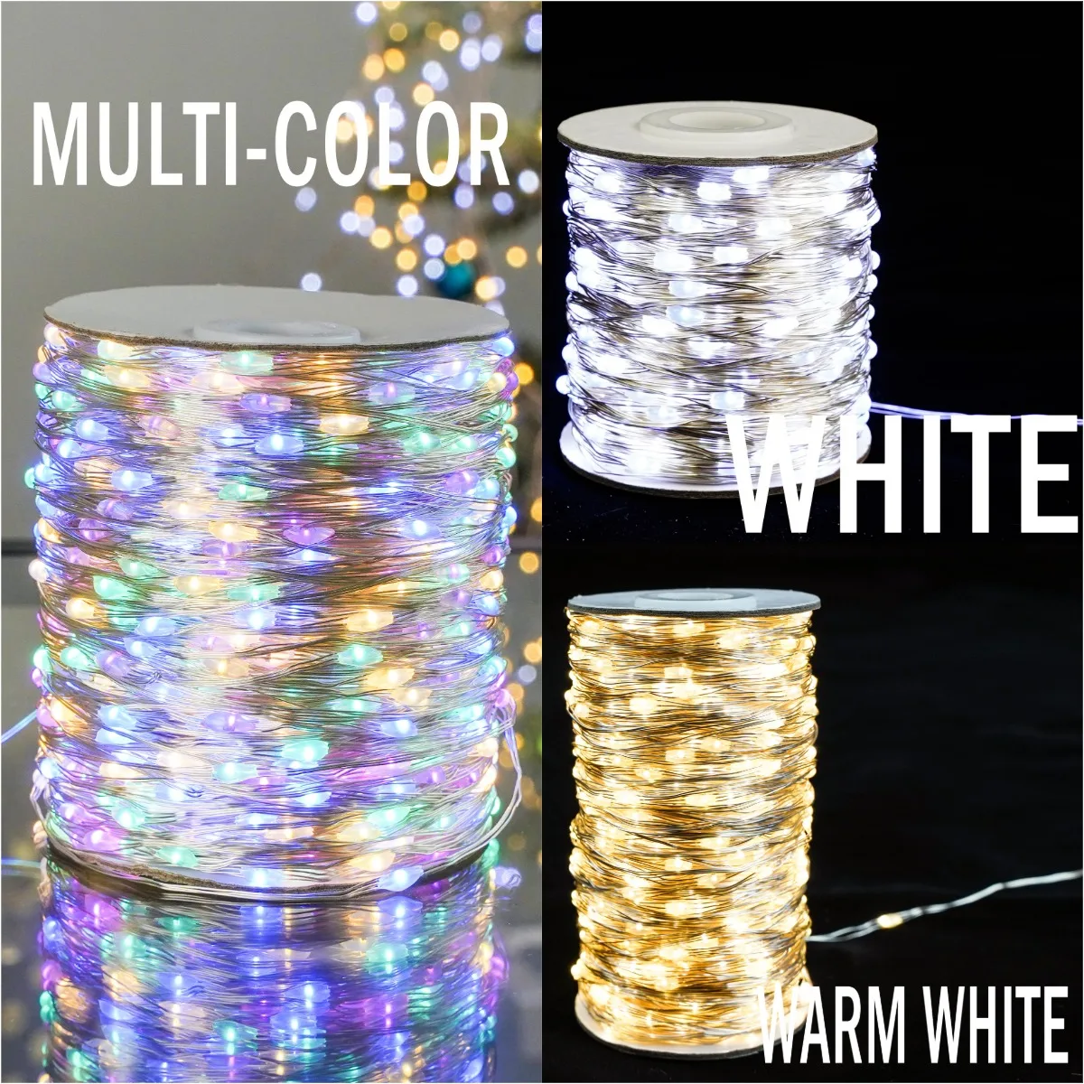 String led 10-200m luzes da corda de fadas luzes de natal eletricidade operado com plug decoração de casamento à prova dmulticolágua multicolorido