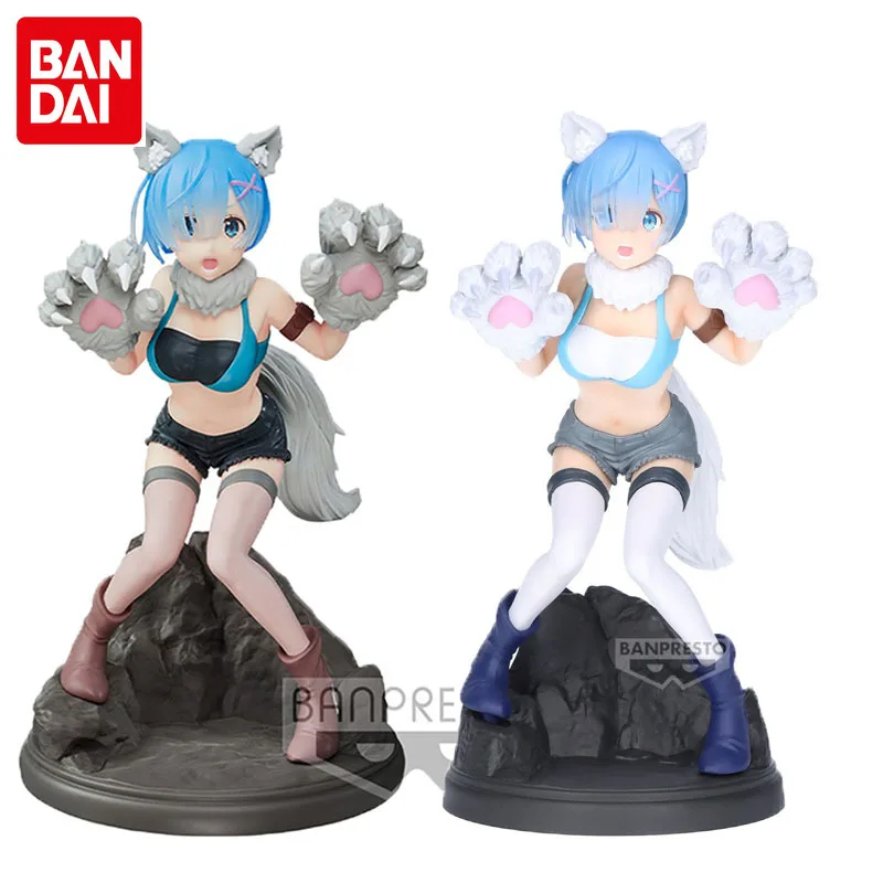 

Bandai Original Genuine Re: ZERO Starting Life in Another World Anime Figure Rem Action Figure Toys for Boys Girls Kids Gift