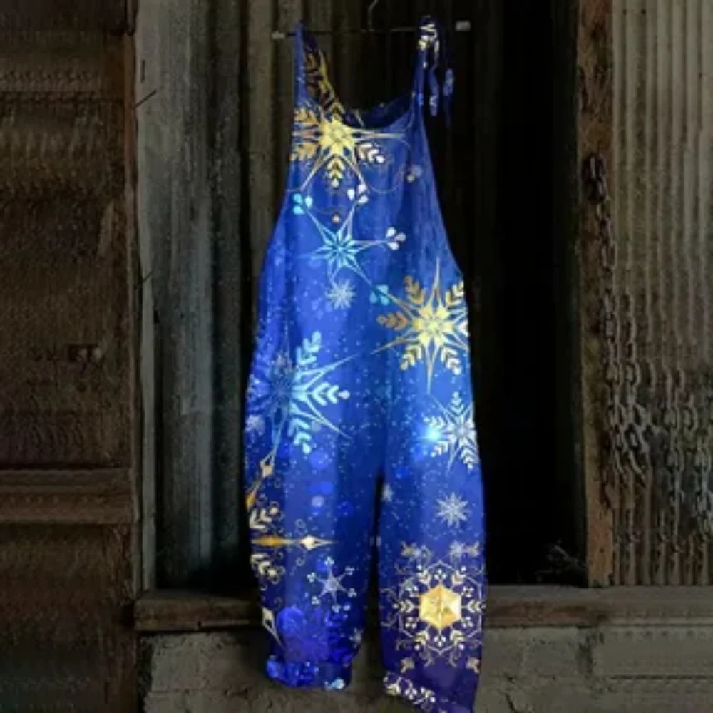 

Summer 2025 women's breathable one-piece pants, featuring 3D striped pumpkin print, a casual and relaxed one-piece pants design