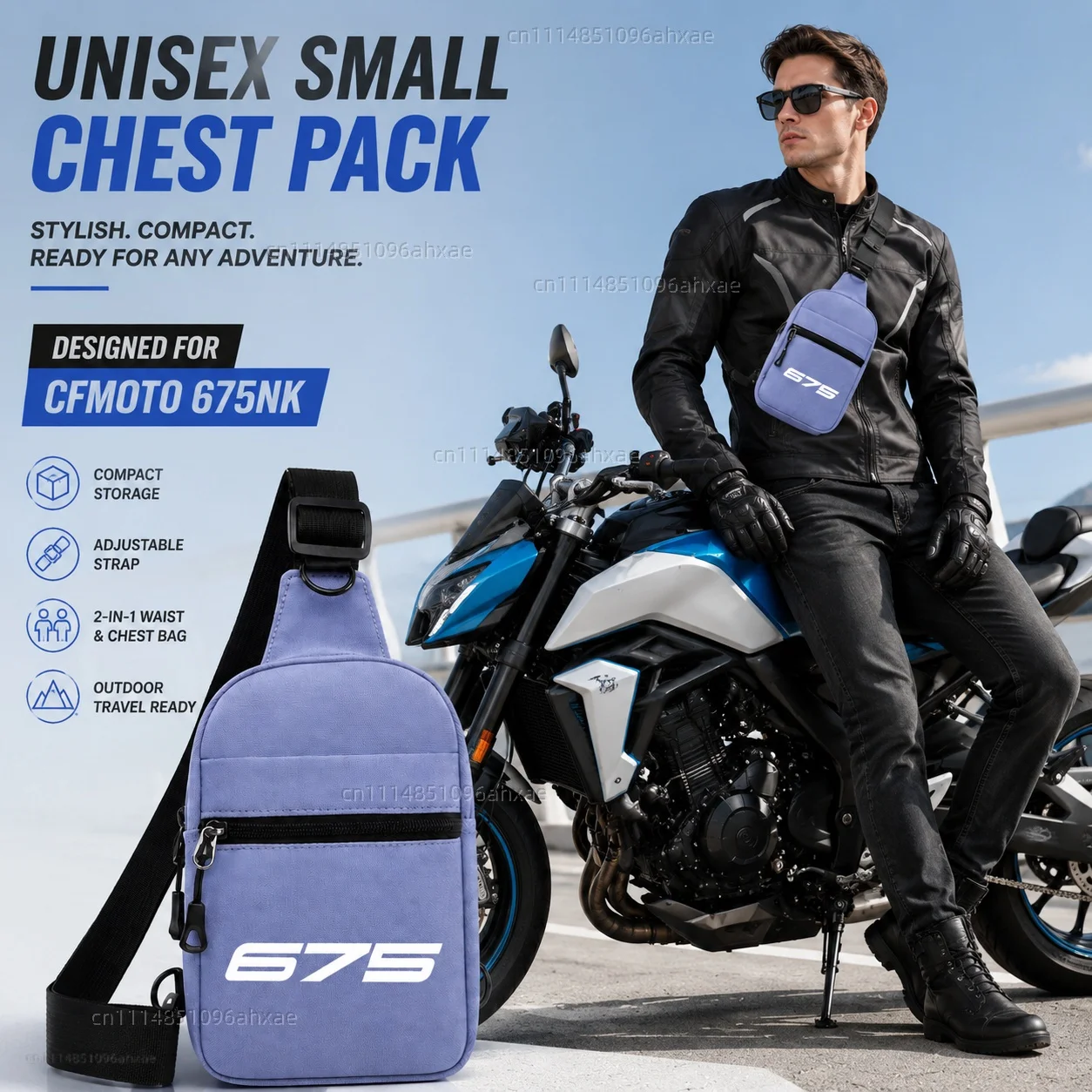 Motorcycle 2In1 Multi-functional Waist Bag Chest Bag Outdoor Travel Bag For CFMOTO 675NK 675sr 675sr-r 675 SR SR-R NK